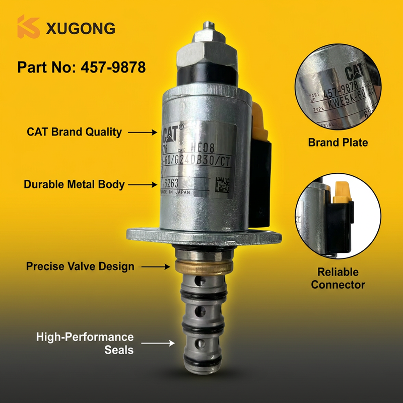 Construction Machinery Parts Solenoid Valve for CAT E320D 457-9878 Excavator Parts